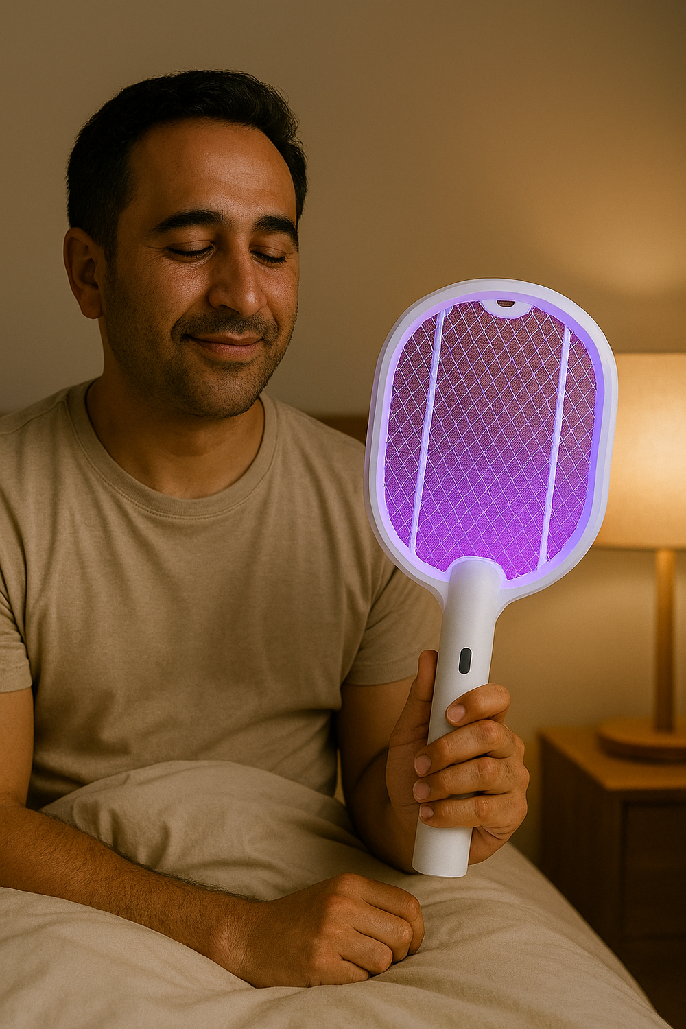 Raquette Anti-Moustiques 3‑en‑1 (Lampe & Support) | راكيت حماية 3 في 1 ضد الناموس - image 4