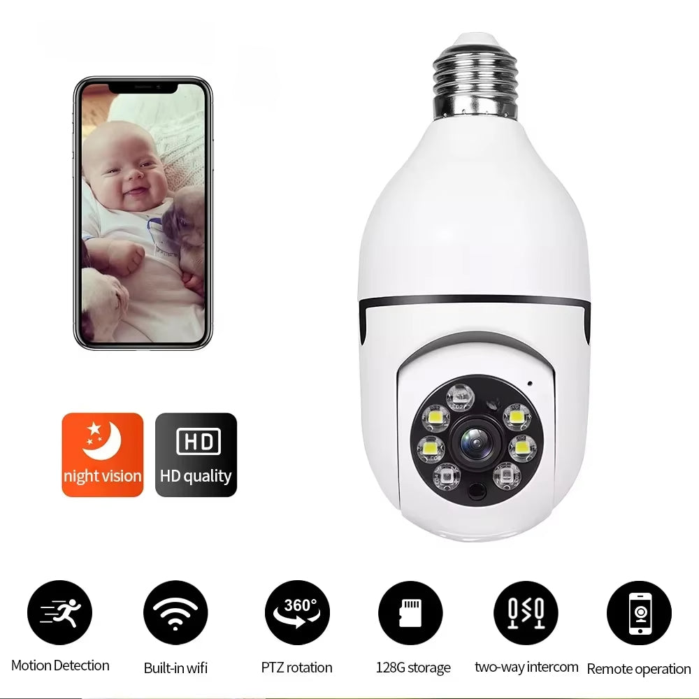Caméra de Surveillance WiFi E27 (Ampoule) | كاميرا مراقبة ذكية واي فاي