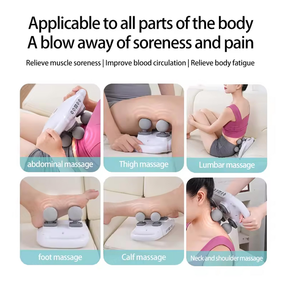Appareil de Massage 4 Têtes avec Chaleur | جهاز تدليك ذكي بـ4 رؤوس وحرارة - vue 8 | عرض 8